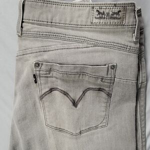 LEVI'S ✬ SIZE 33 16 WOMEN FLATTER & FLAUNT SKINNY JEANS ✬ SMOKE GREY